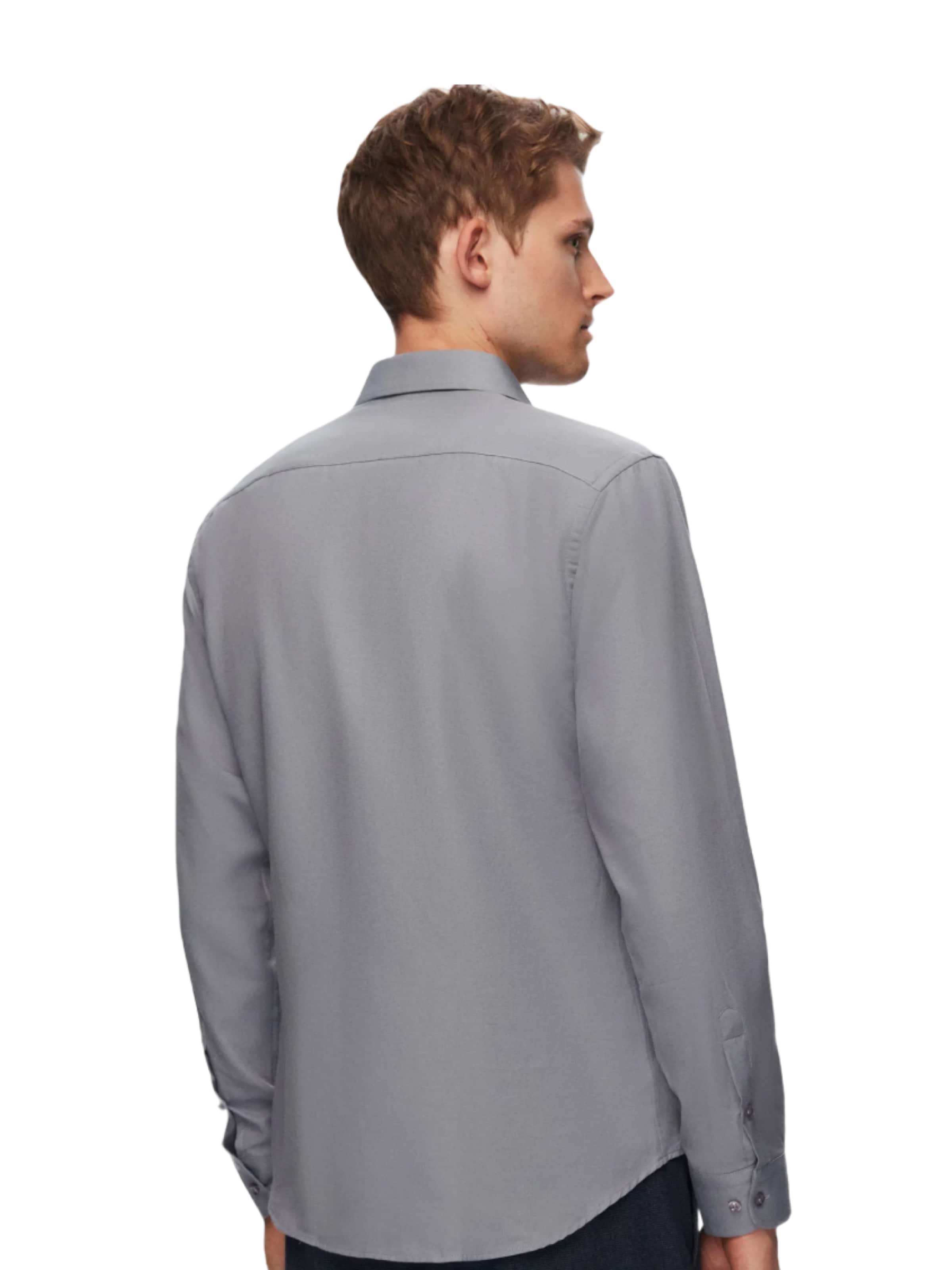 D’S Damat Slim fit Business shirt in Grey