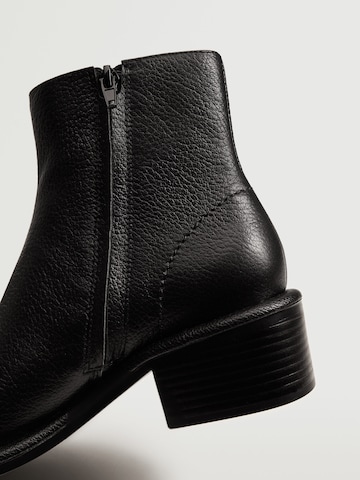 MANGO Ankle Boots 'West' in Black