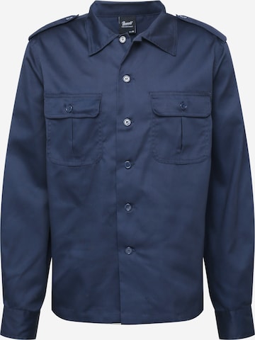 Brandit Button Up Shirt in Blue: front