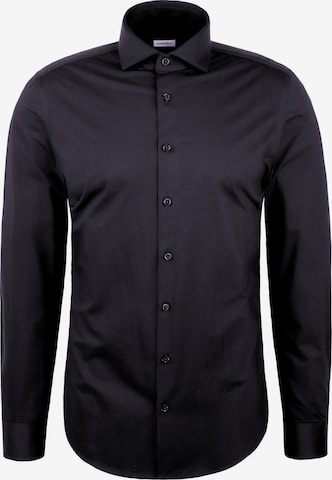 SEIDENSTICKER Business shirt 'Schwarze Rose' in Black: front