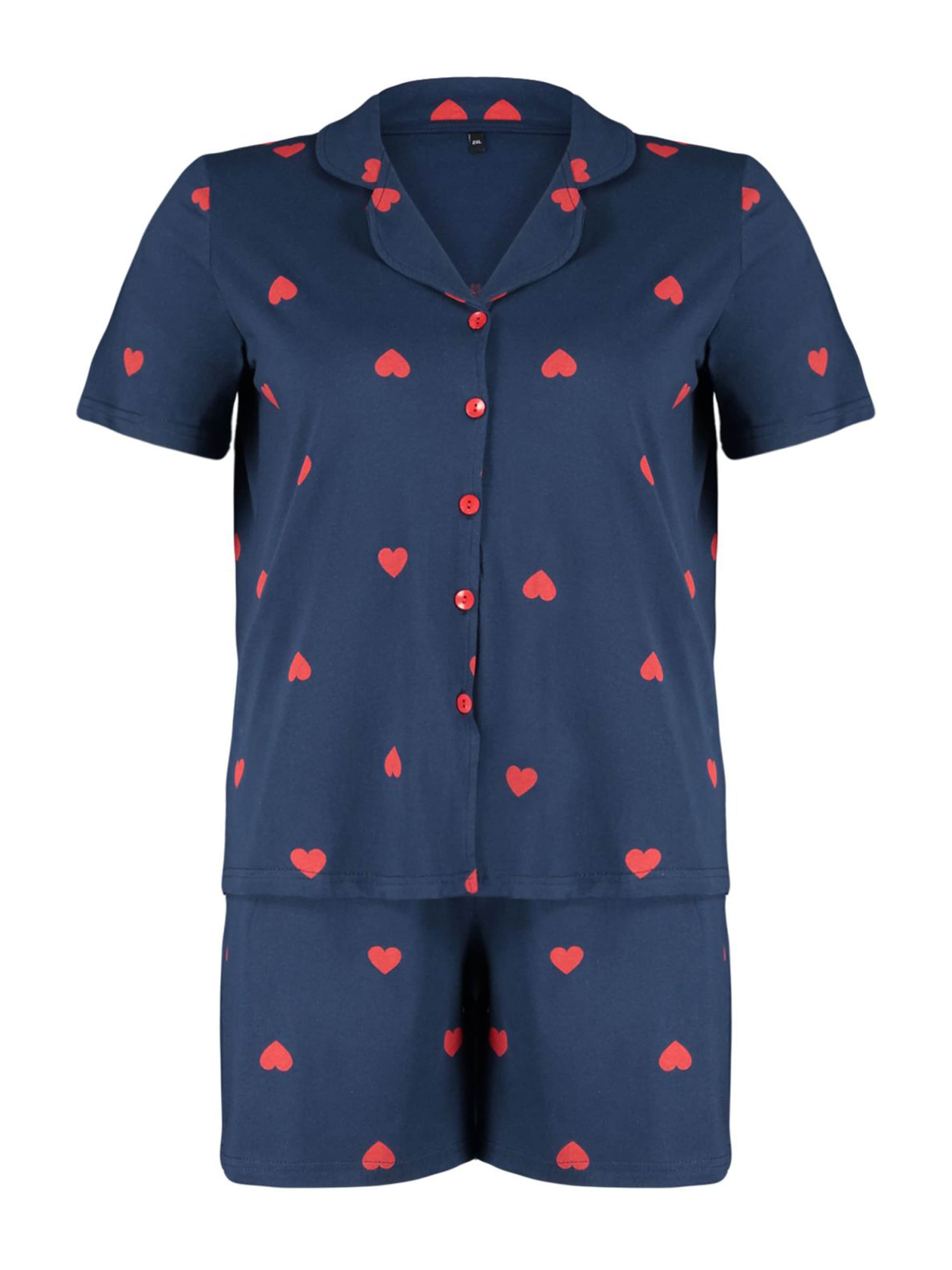 mėlyna Trendyol Curve Pižama su šortais: priekis