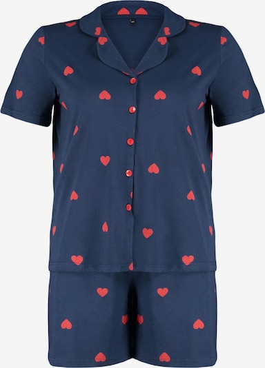 Pižama su šortais iš Trendyol Curve, spalva – tamsiai mėlyna / raudona, Prekių apžvalga