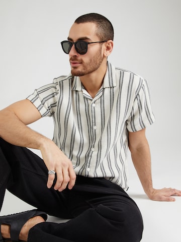 INDICODE JEANS Regular fit Button Up Shirt 'Bono' in White