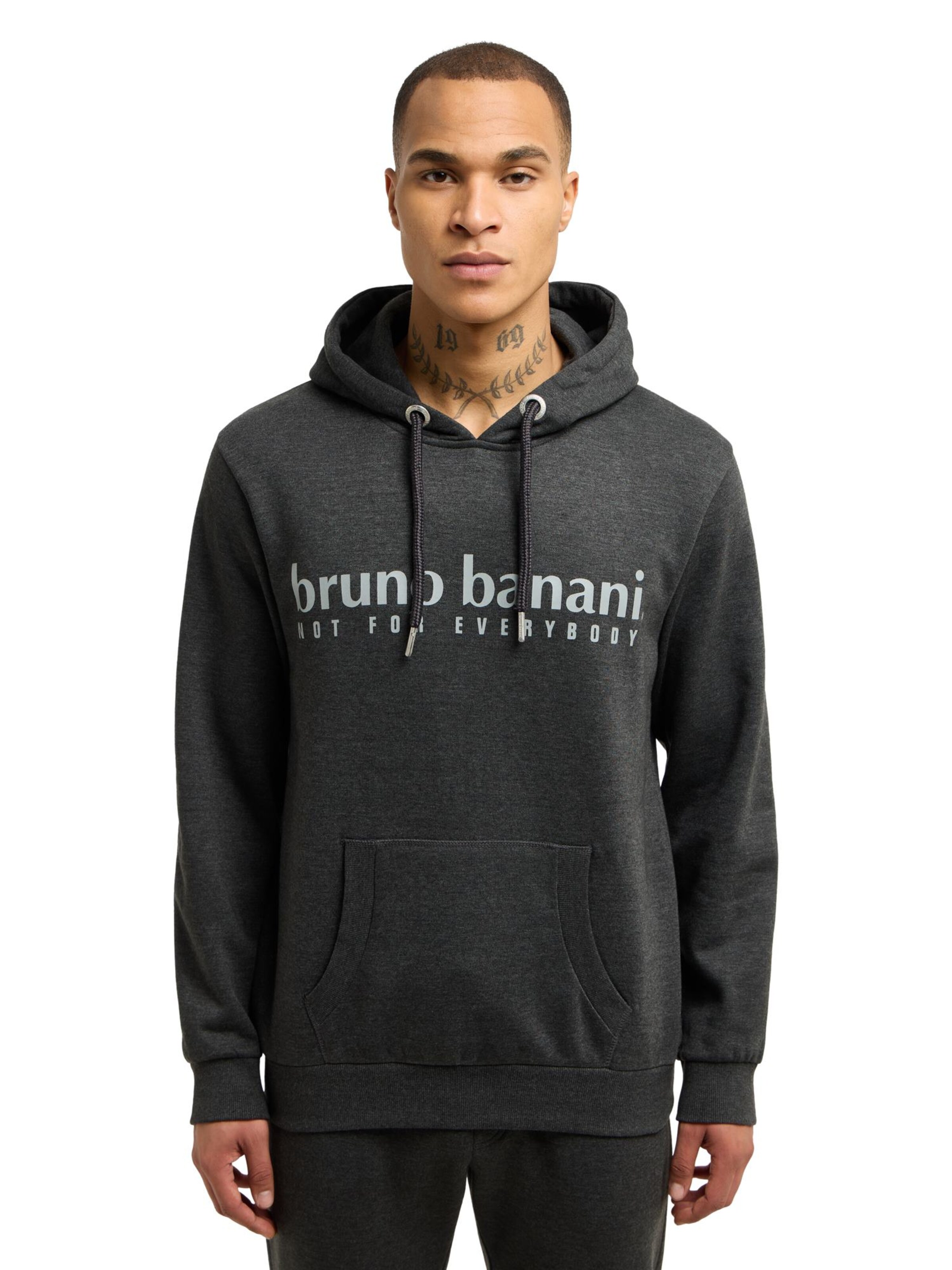 Bruno Banani Sweatshirt 'CARVER' in Grey: front