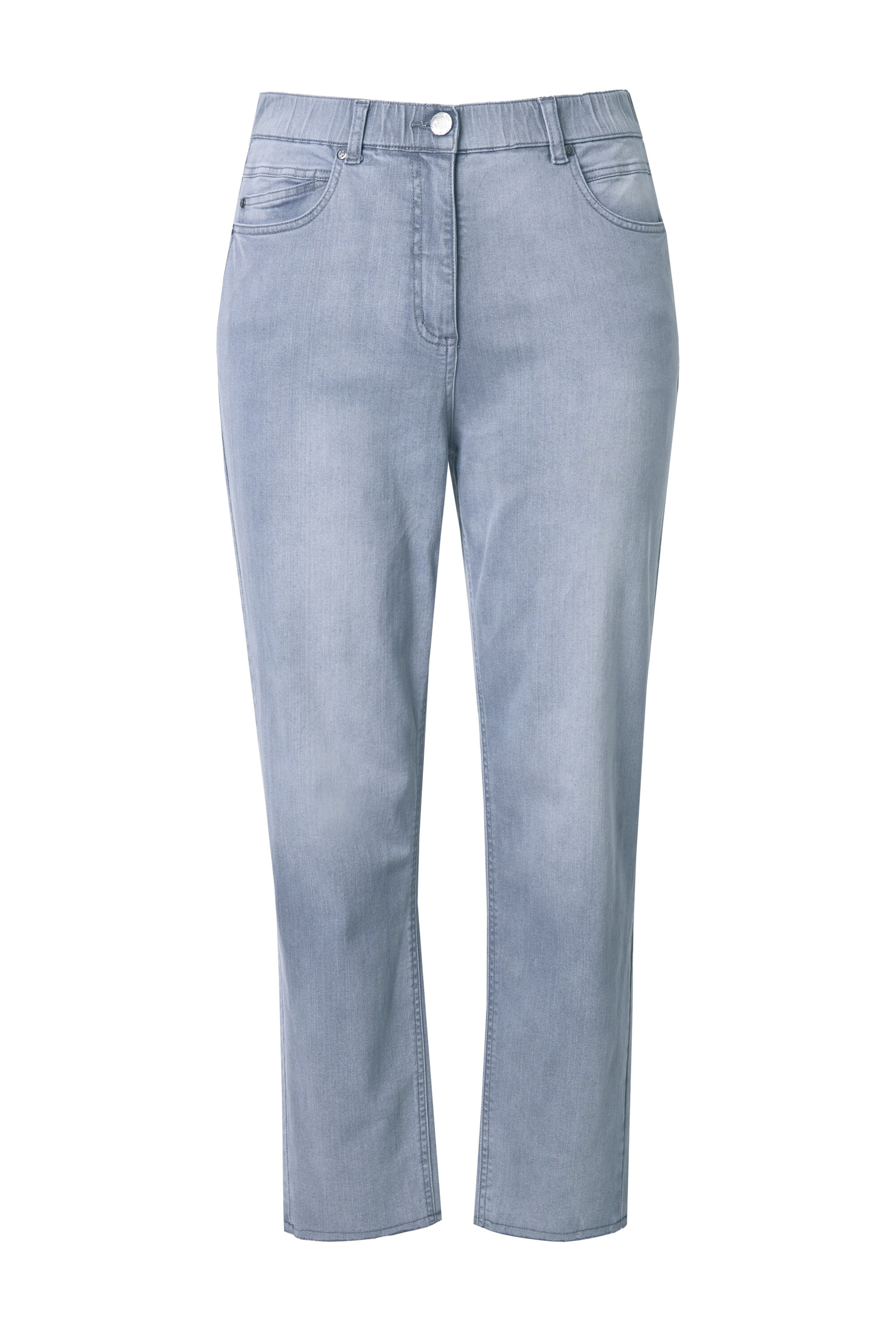 Ulla Popken Baggy Jeans in Grau: Vorderseite