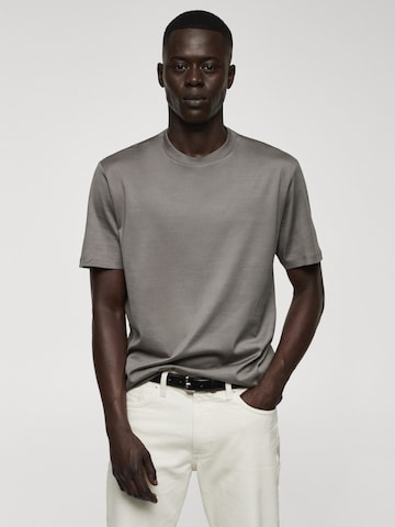 MANGO MAN Shirt in Grey: front