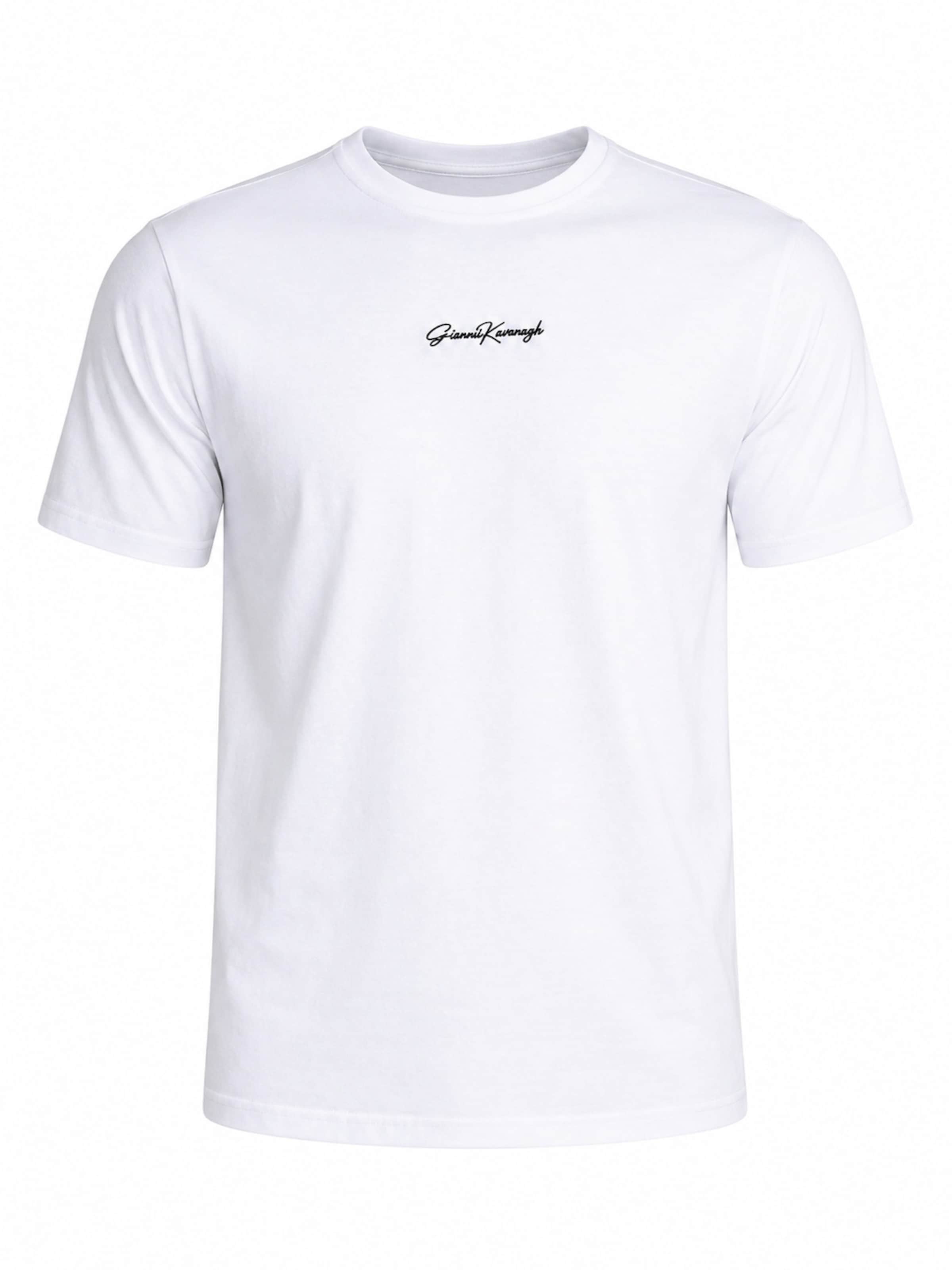 Gianni Kavanagh Shirt 'Signature' in Wit: voorkant