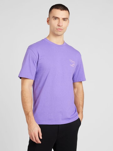 purpurinė JACK & JONES Marškinėliai 'CHAIN': priekis