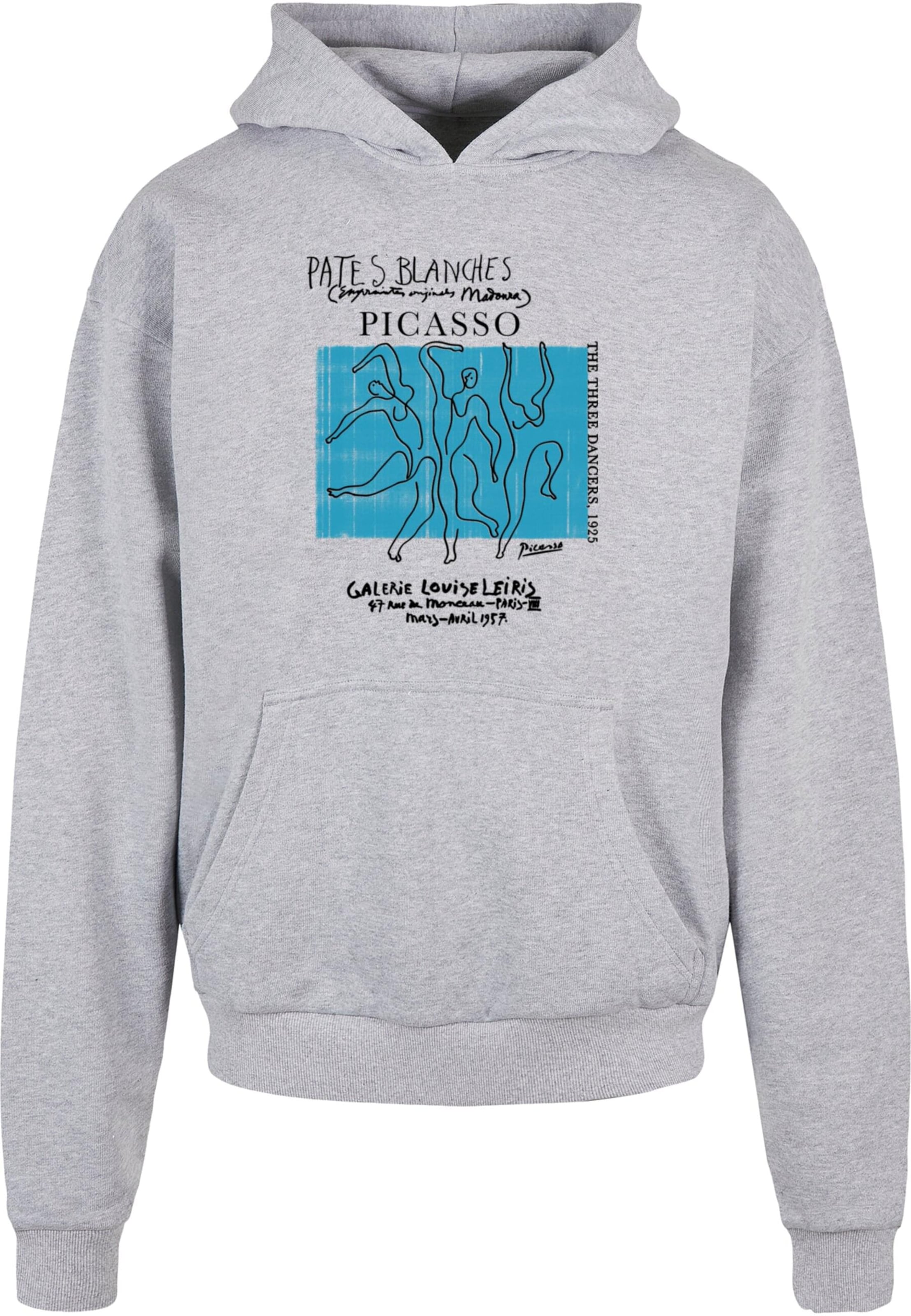 Merchcode Sweatshirt 'Apoh - Picasso Three Dancers' in Grijs: voorkant