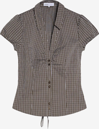 Bershka Pusero värissä khaki / valkoinen, Tuotenäkymä