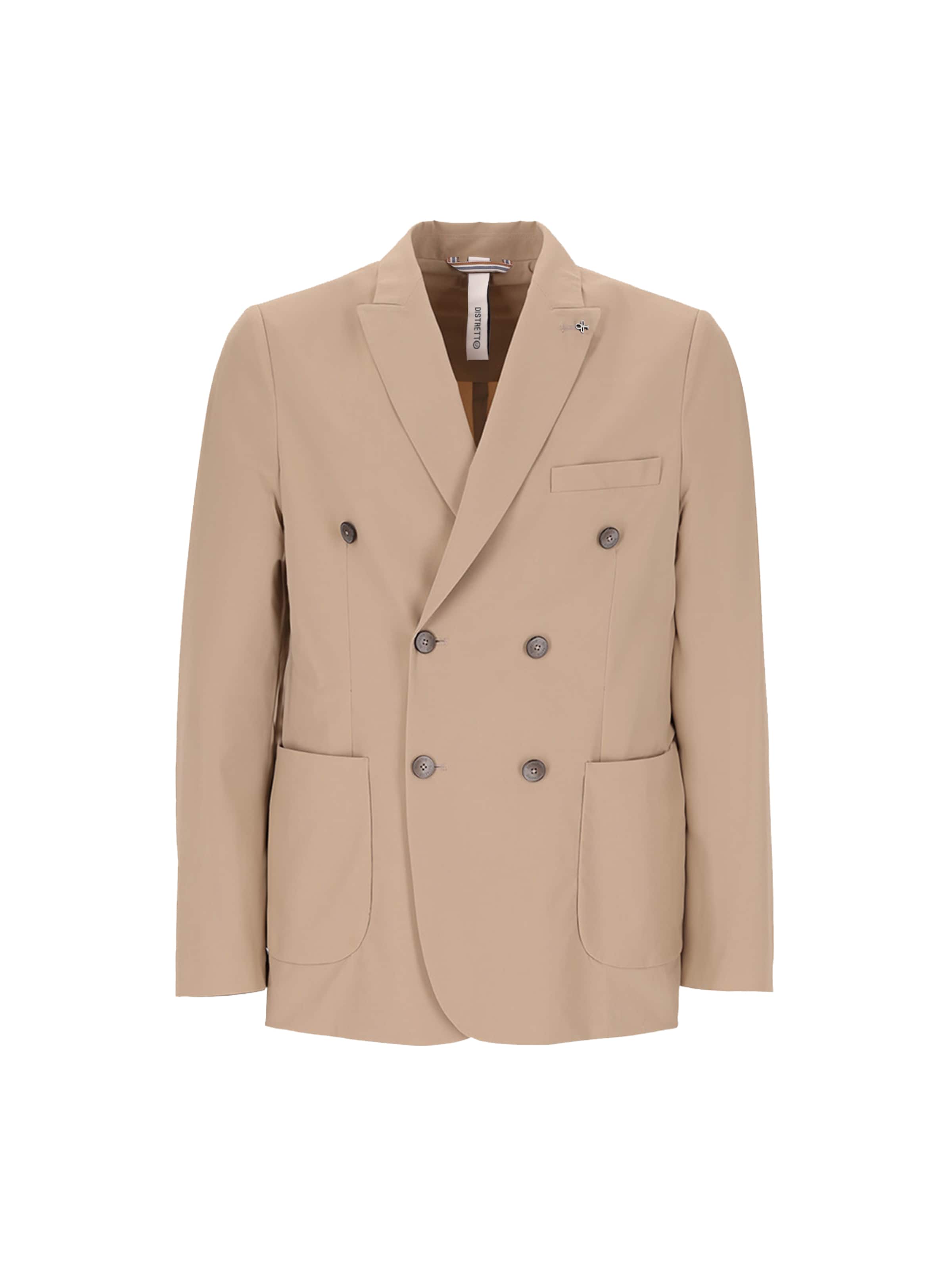 Distretto12 - Chaqueta tipo saco para negocios en beige: frente