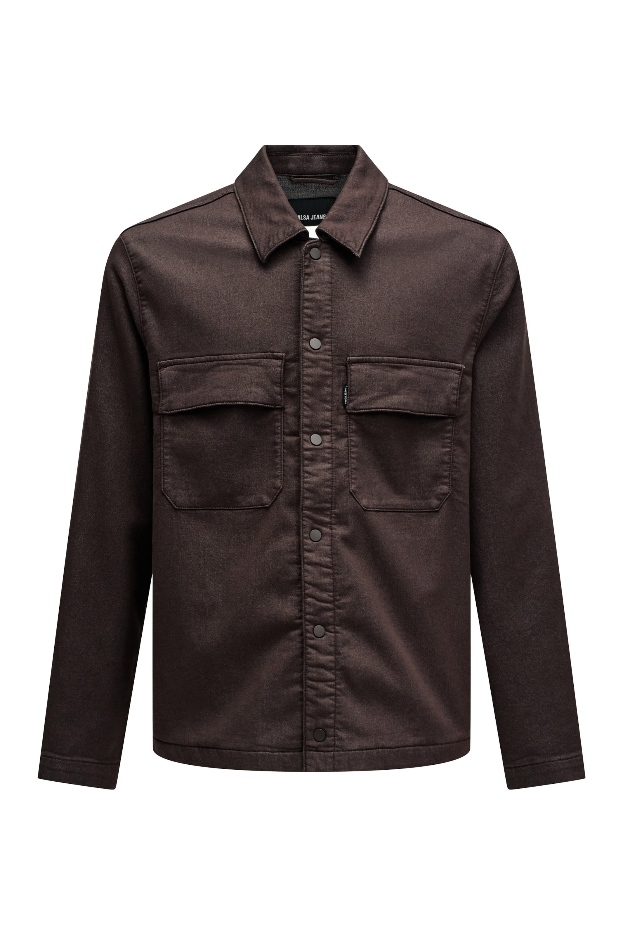 Salsa Jeans Traditional button up shirt in Brown: front