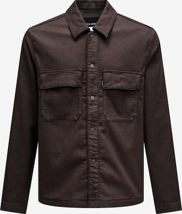 Salsa Jeans Traditional button up shirt in Brown: front