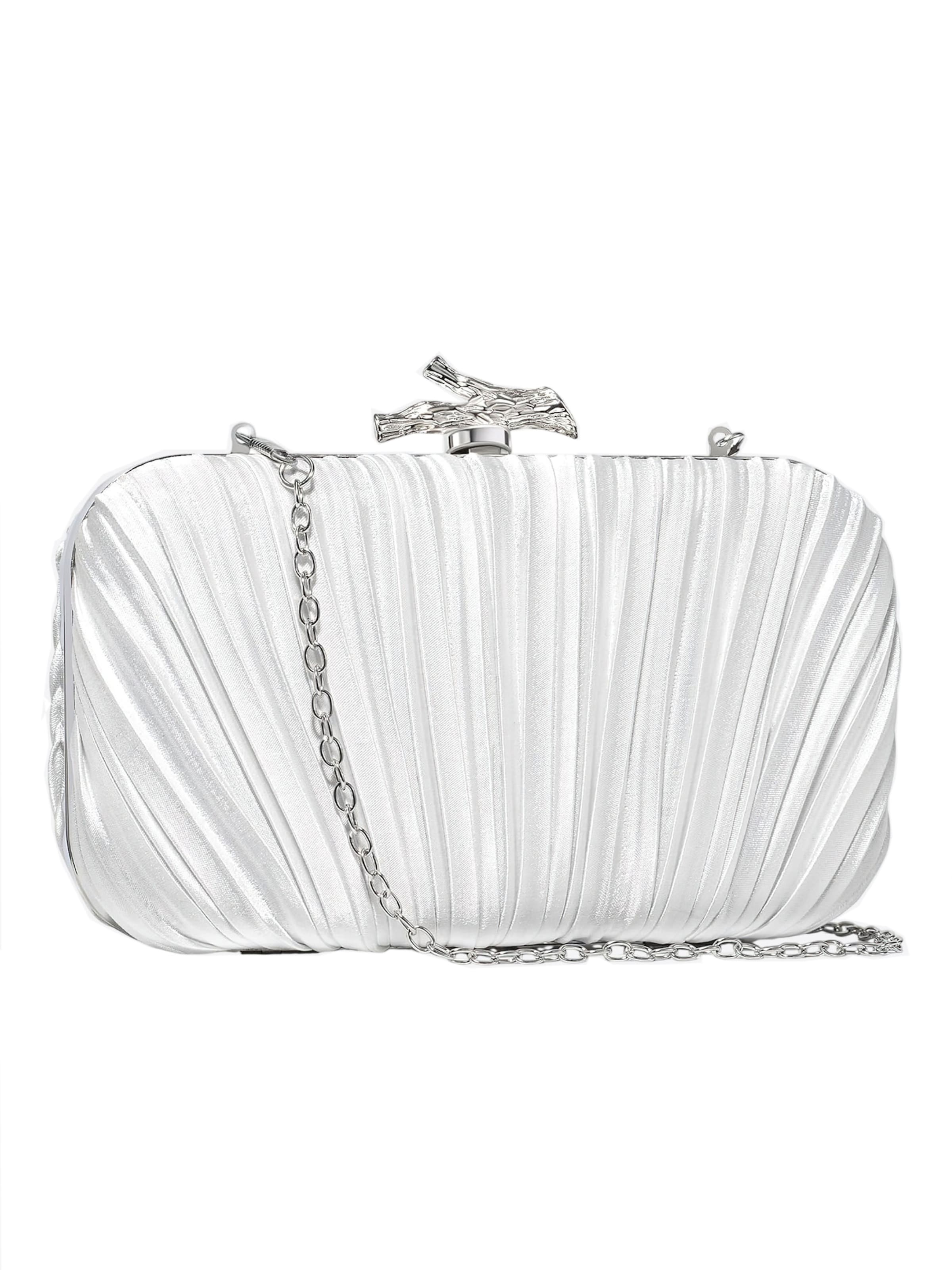 Magicshe Clutch in Silver: front