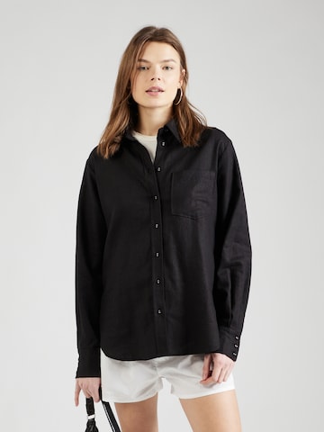 Y.A.S Blouse 'FLAXY' in Black: front