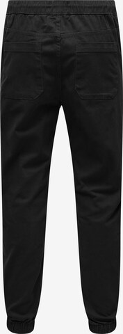 Only & Sons - Tapered Calças 'LINUS' em preto