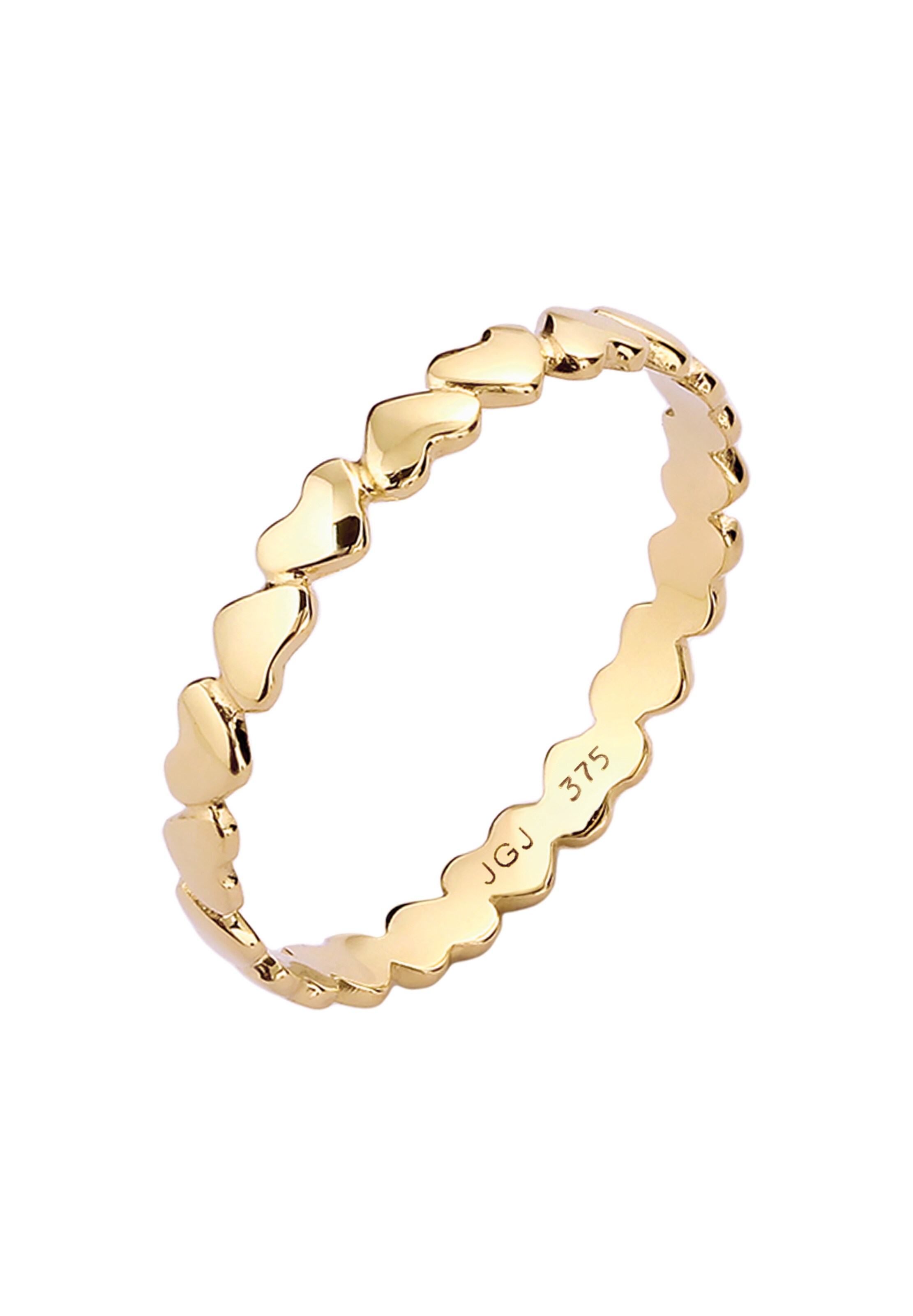 ELLI PREMIUM Ring 'Herzen' in Goud: voorkant