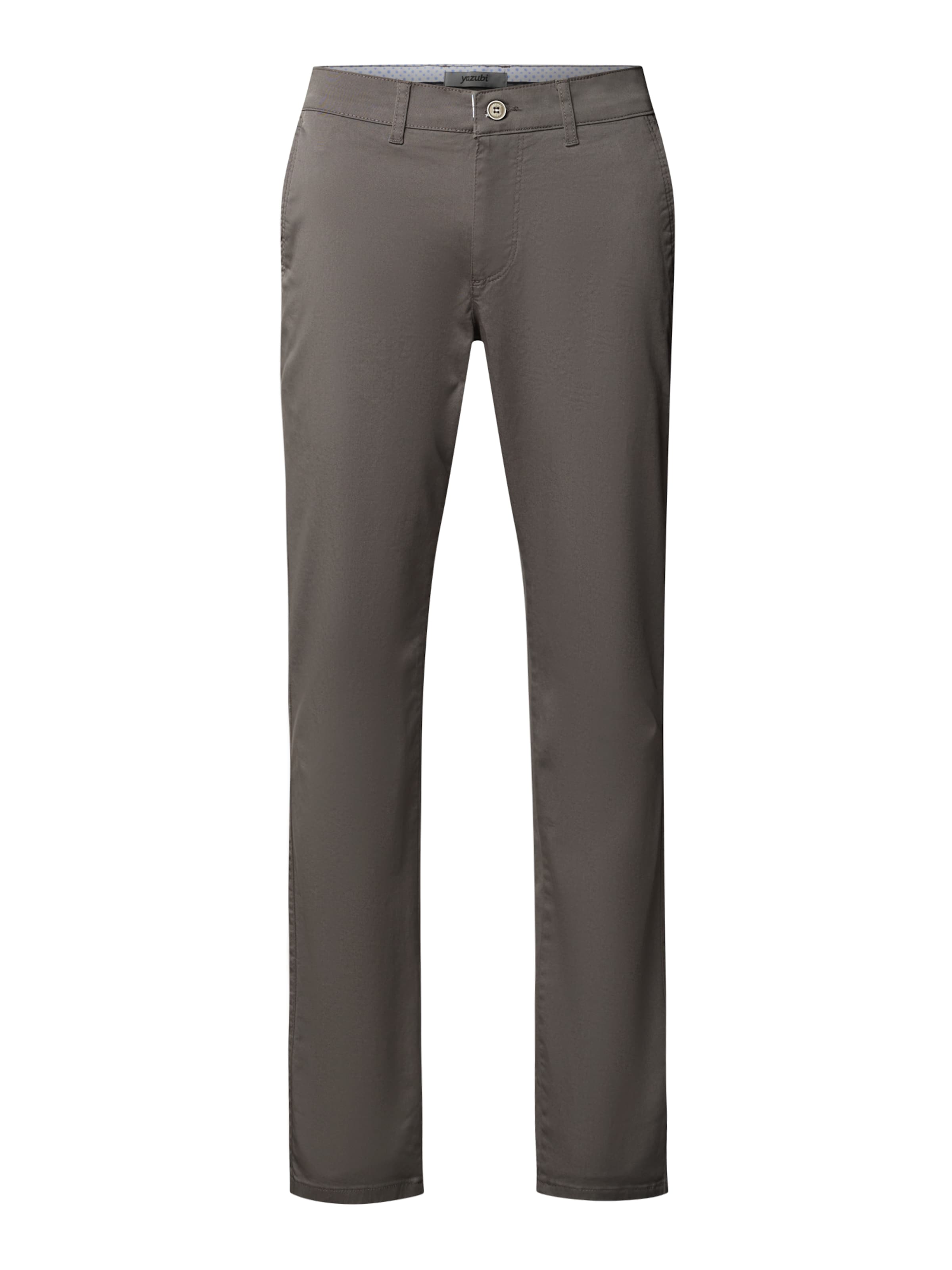 yazubi Slim fit Chino Pants 'Dustin' in Grey: front