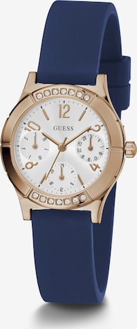 GUESS Analoog horloge 'PIPER' in Blauw: voorkant