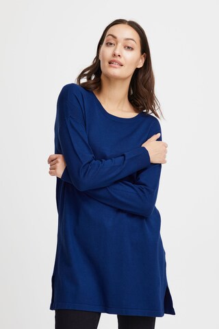 Fransa Sweater 'Blume Tu 4' in Blue: front