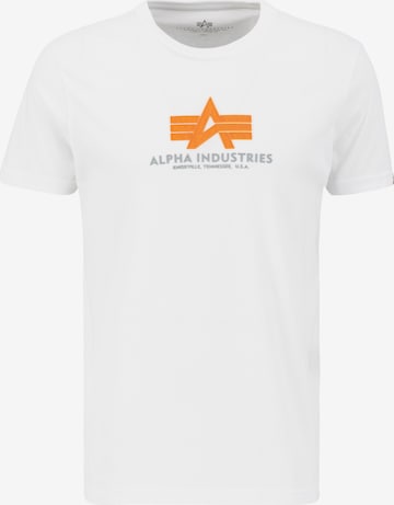 T-Shirt ALPHA INDUSTRIES en blanc : devant