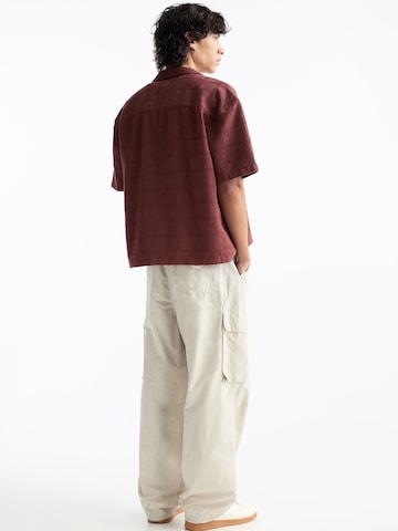 Pull&Bear Comfort Fit Hemd in Rot