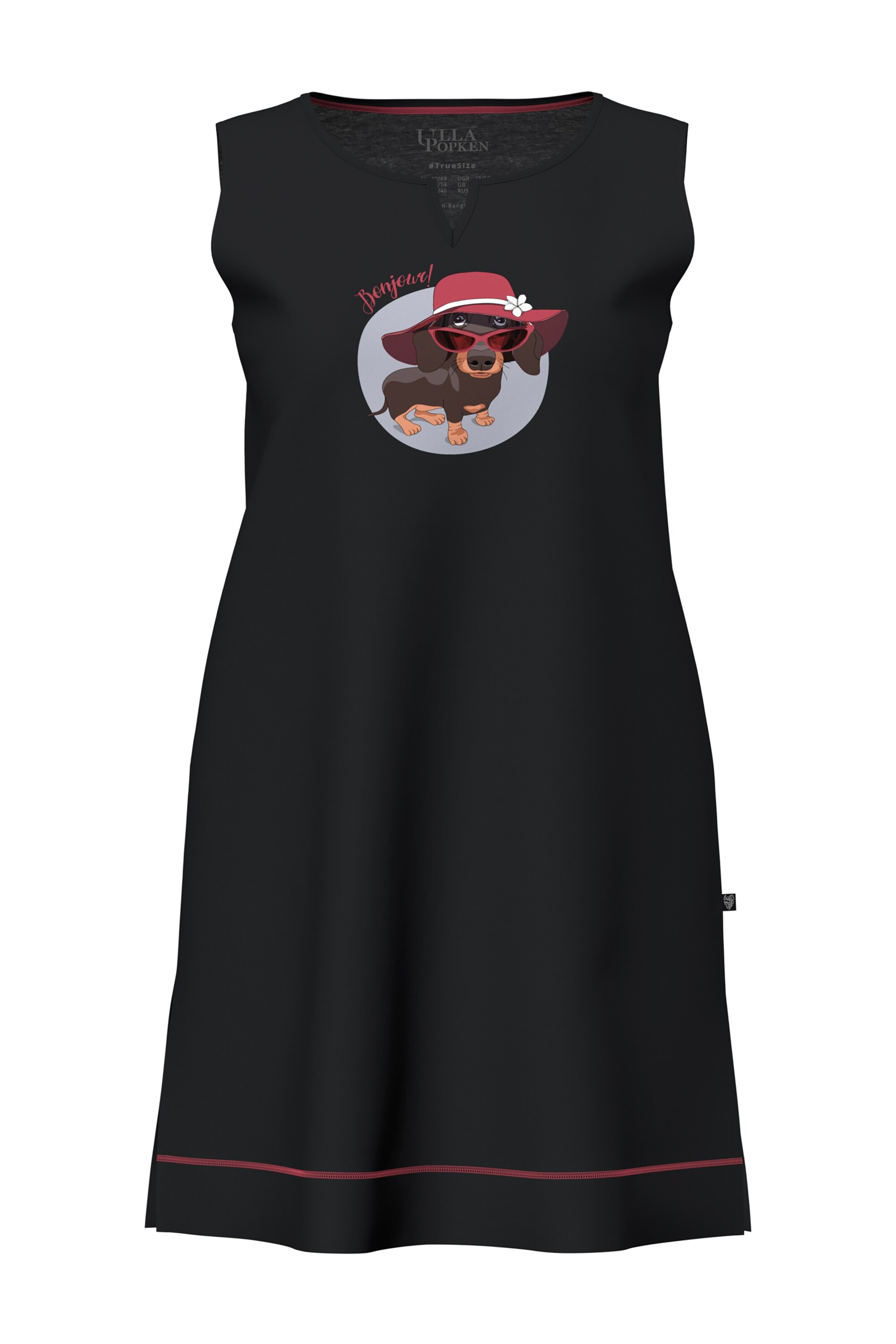 Ulla Popken Nightgown in Black: front