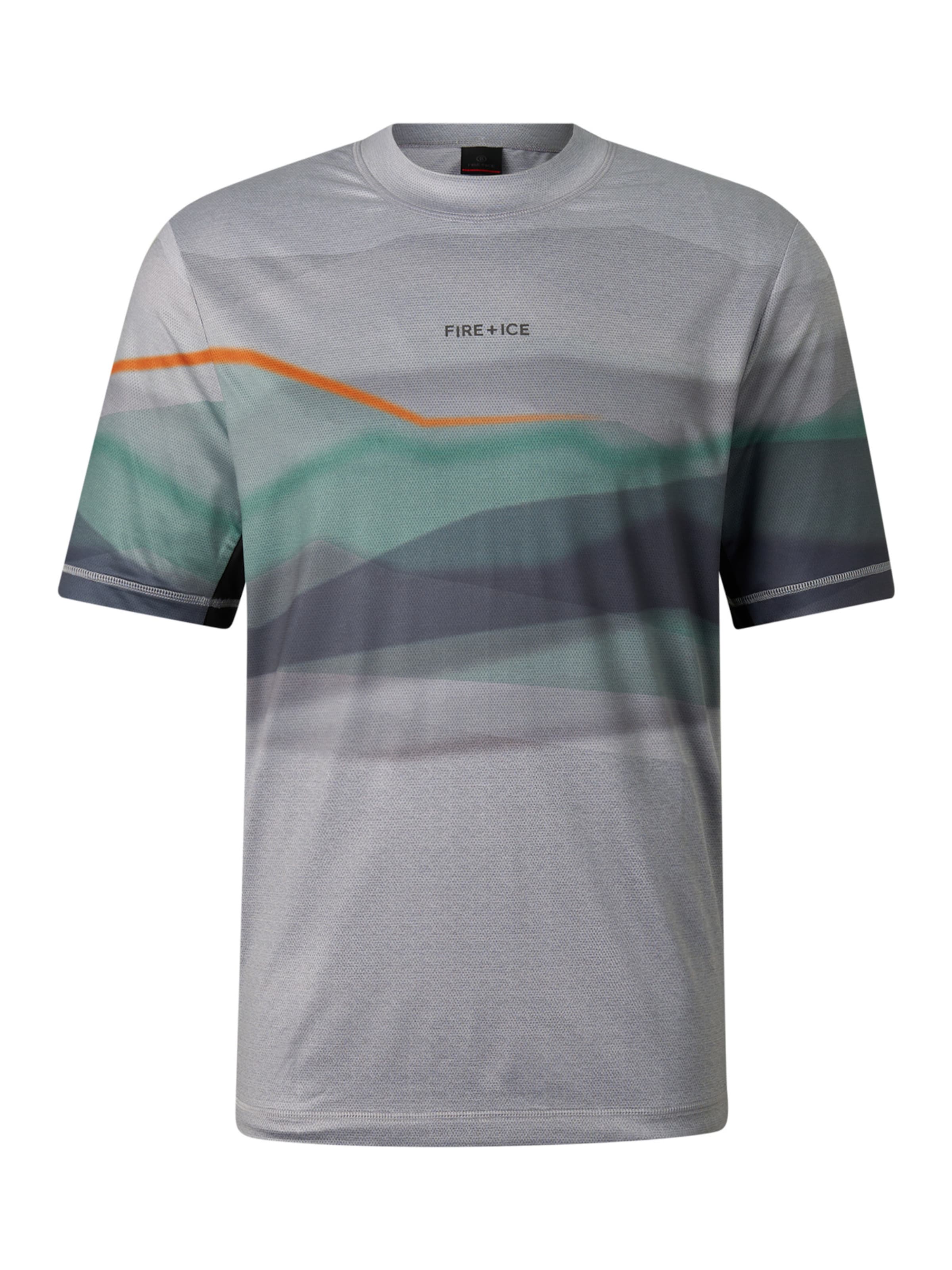 Bogner Fire + Ice Funktionsshirt 'Balduin' in grau / grün / orange, Produktansicht