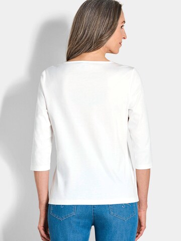 Goldner Shirt in Weiß