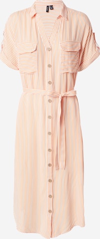 Robe-chemise 'VMBUMPY' VERO MODA en orange : devant