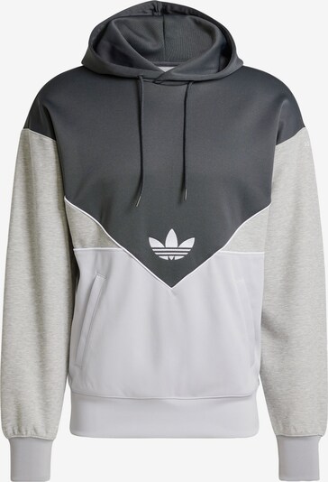 ADIDAS ORIGINALS Sweat-shirt 'Adicolor Cutline' en anthracite / gris clair / blanc, Vue avec produit