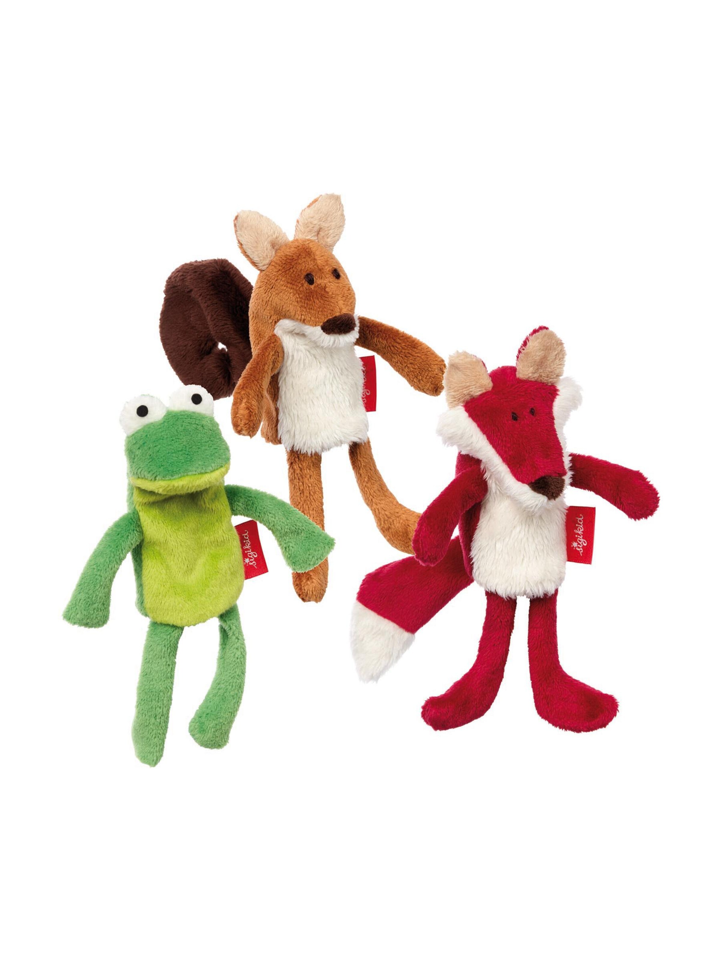 SIGIKID Stuffed animals 'Fingerpuppen-Set My Little Theatre' in Green: front