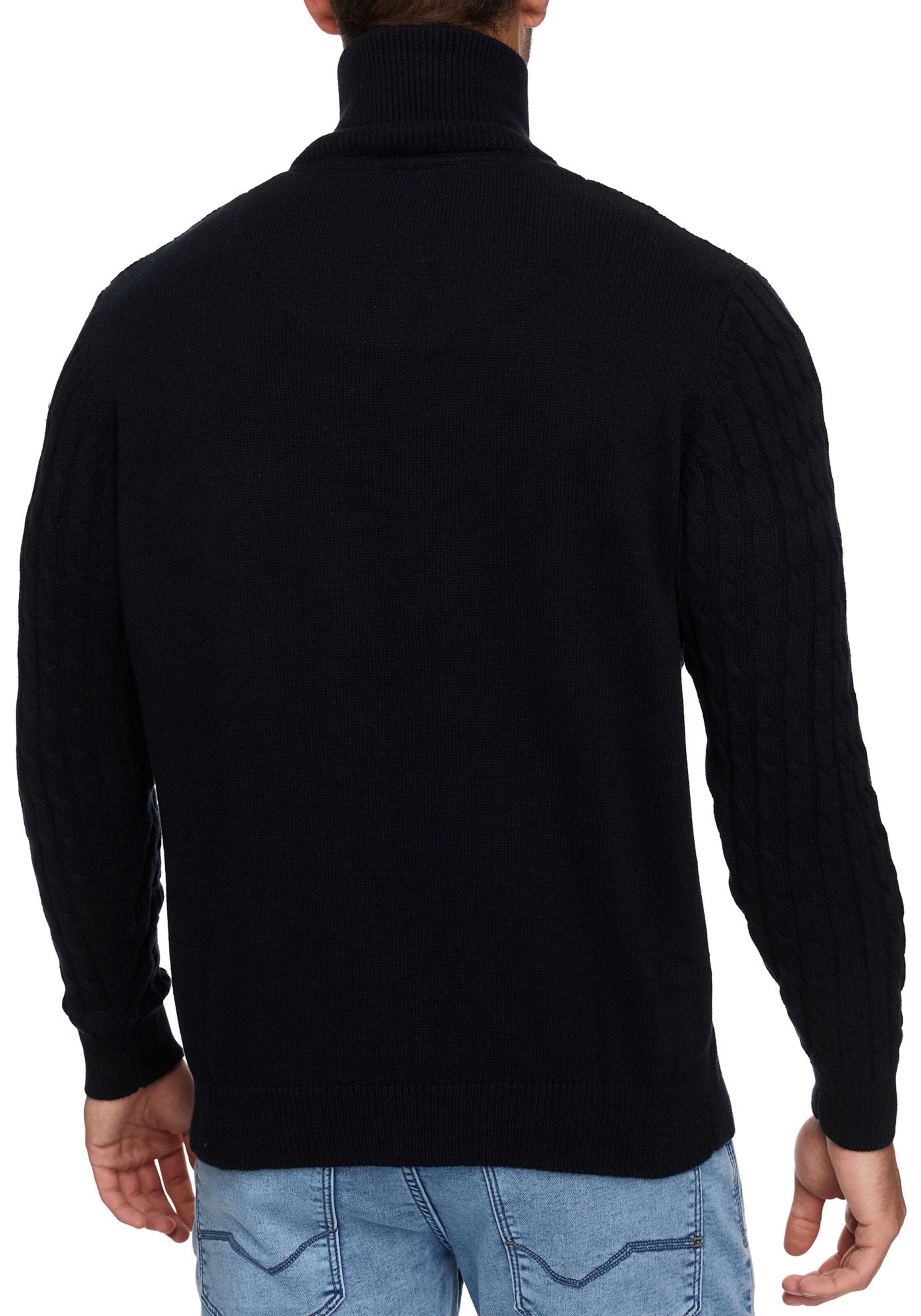 INDICODE JEANS Pullover in Schwarz
