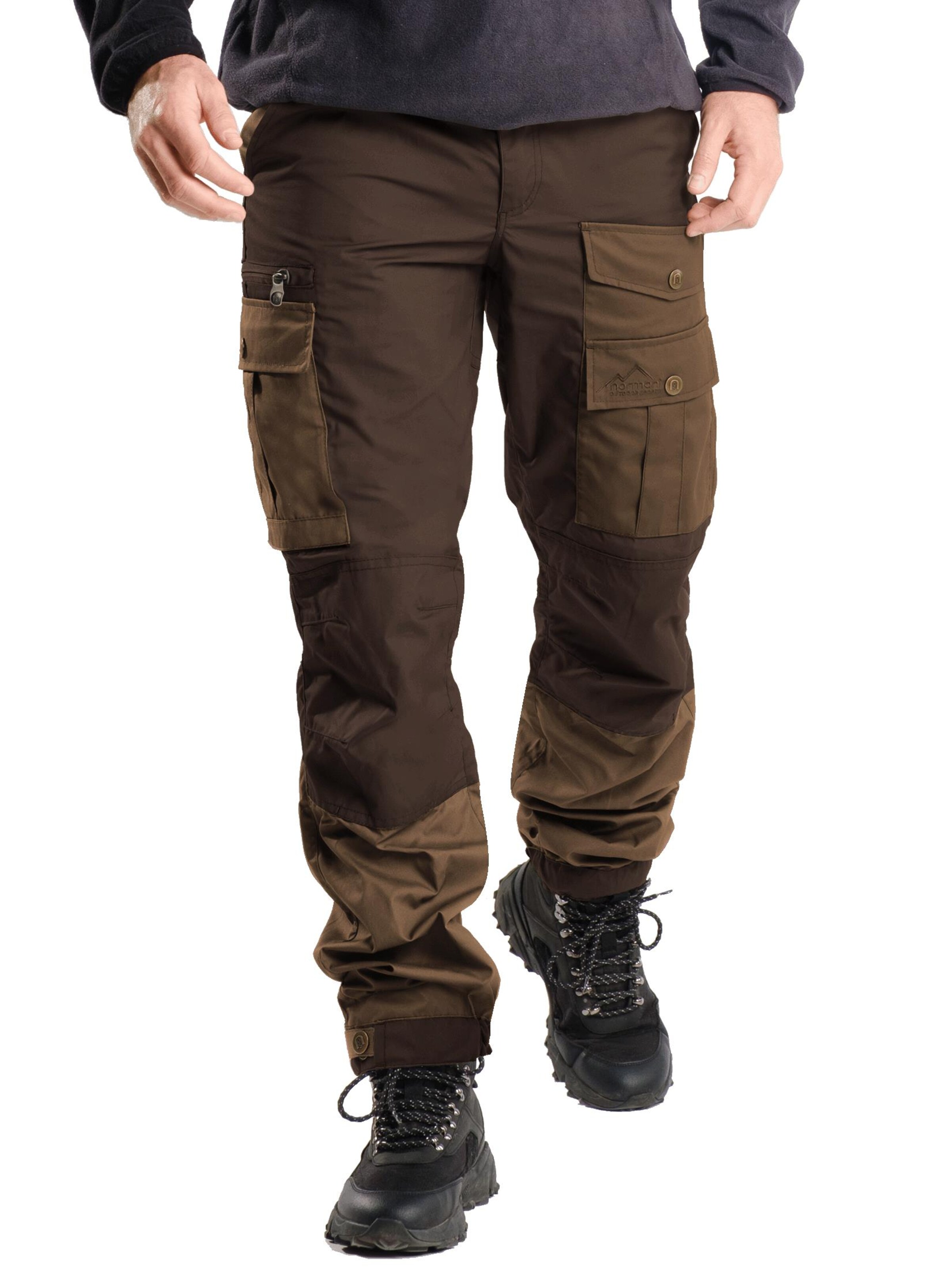 Regular Pantalon outdoor 'Leviathan' normani en marron : devant