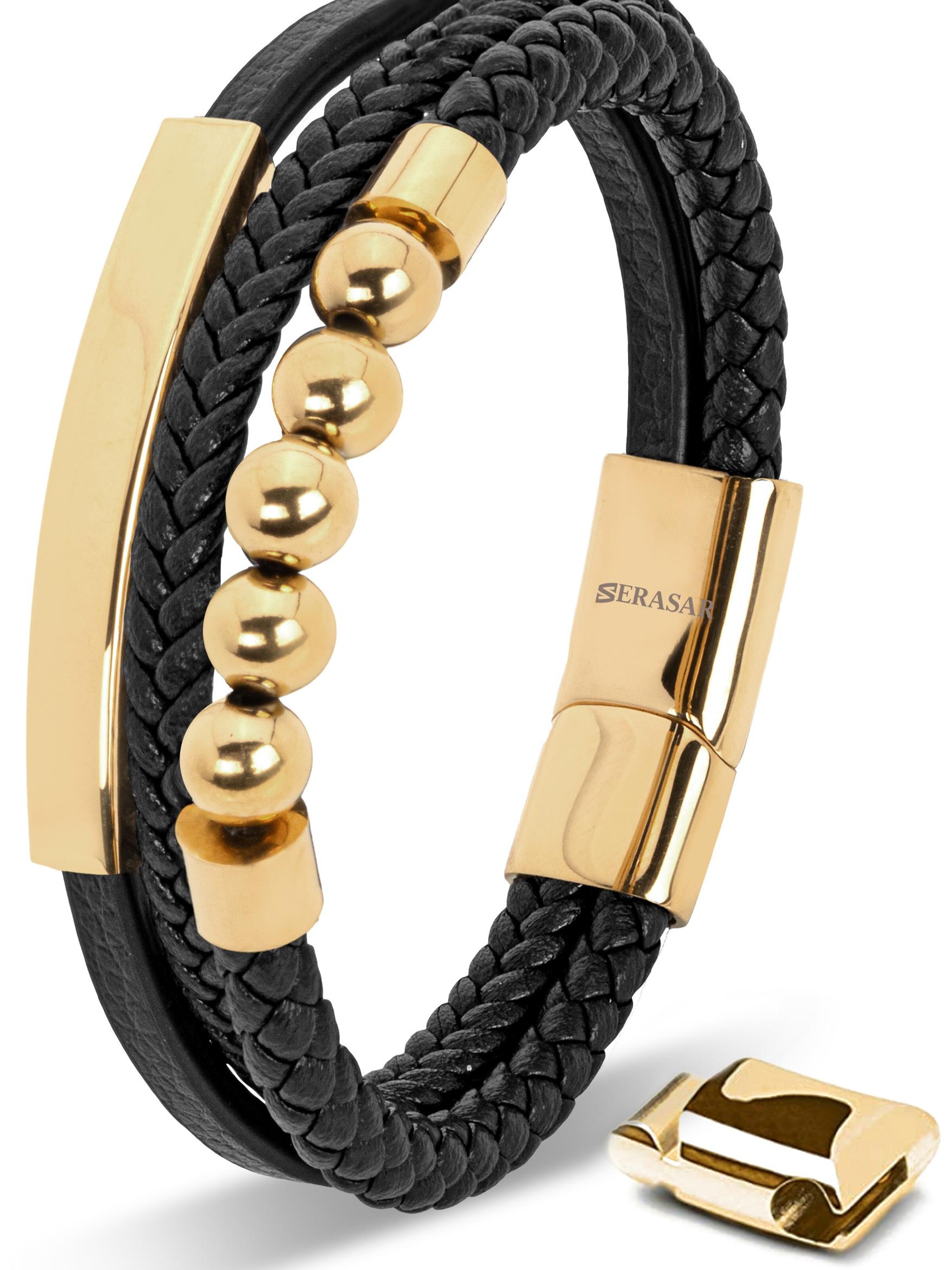 SERASAR Bracelet 'Pearl' in Gold: front