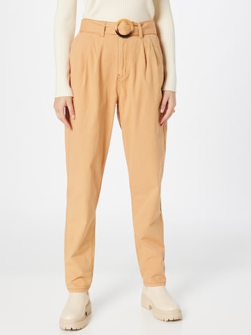 Peppercorn Tapered Pleat-front trousers 'Dalina' in Brown: front