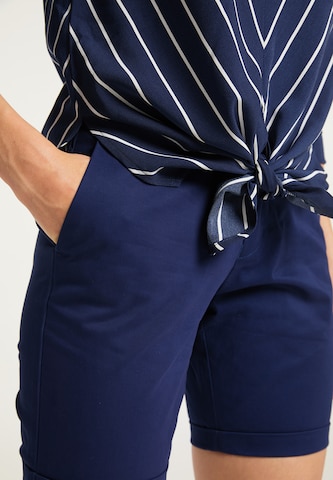 Slimfit Pantaloni de la DreiMaster Maritim pe albastru