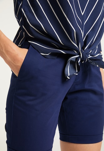 Coupe slim Pantalon DreiMaster Maritim en bleu