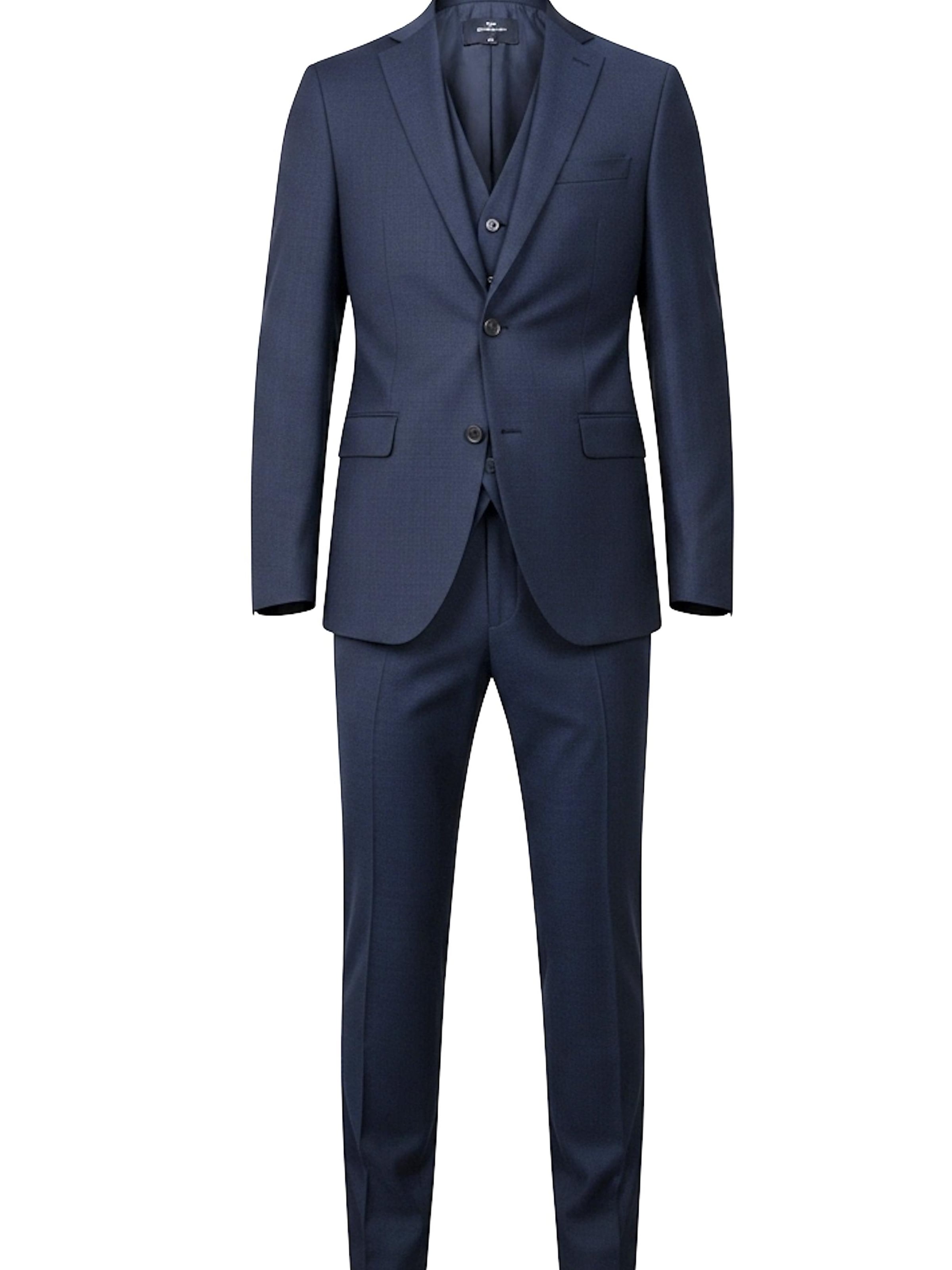 Keskin Collection Regular Suit 'Designer Anzug 3 tlg Grau Schwarz Dunkelblau' in Blue: front