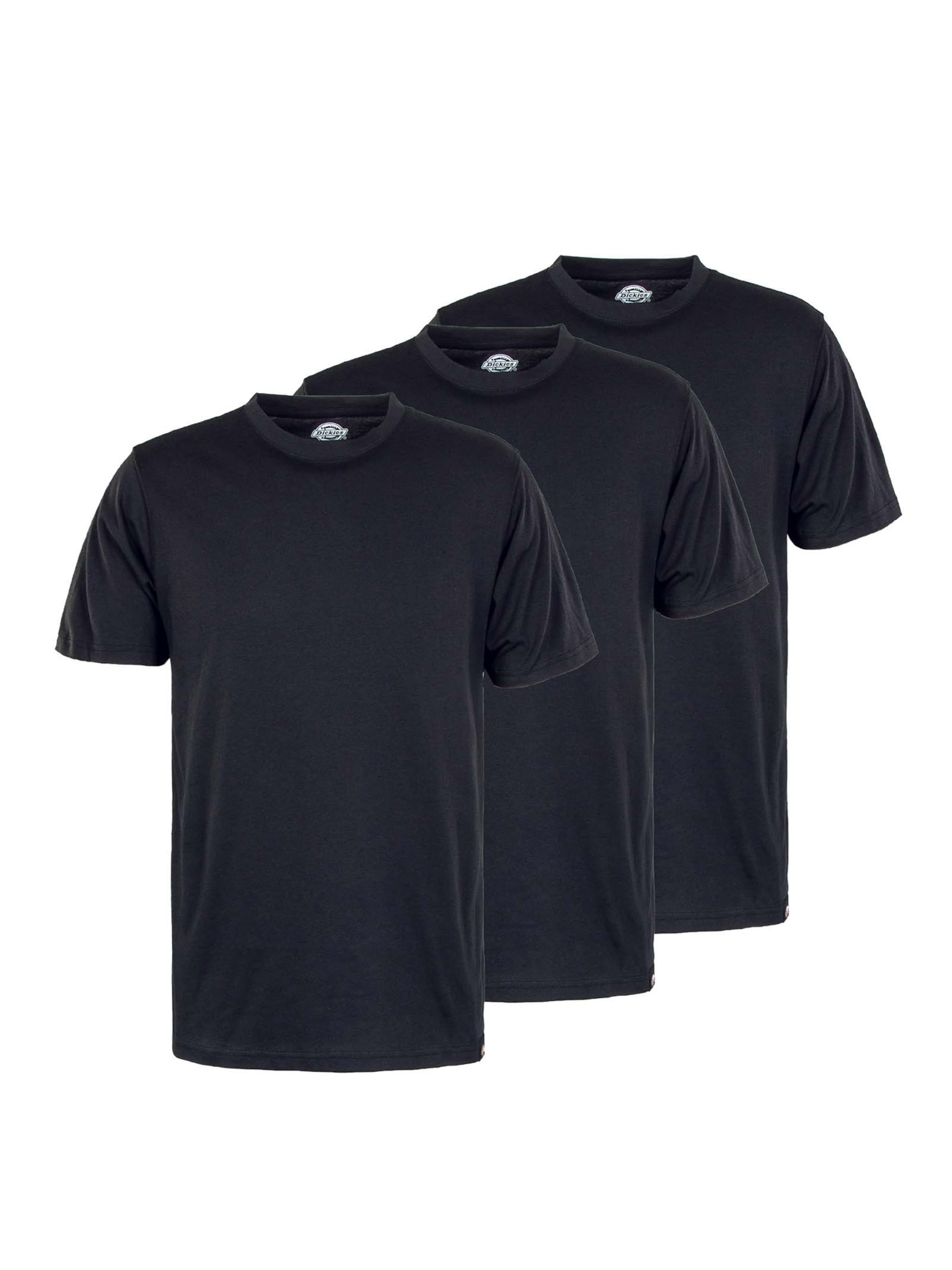 DICKIES Средняя посадка Футболка в Черный: спереди