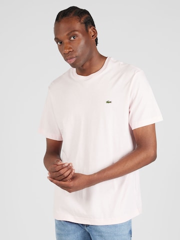 LACOSTE Regular fit T-shirt i rosa: framsida