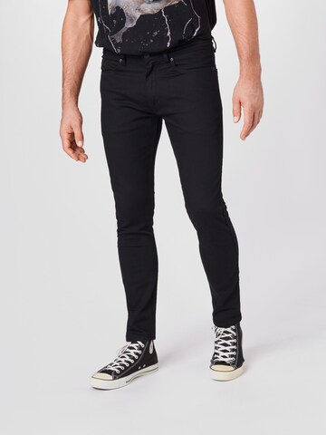 Skinny Jeans '734' de la HUGO pe negru: față