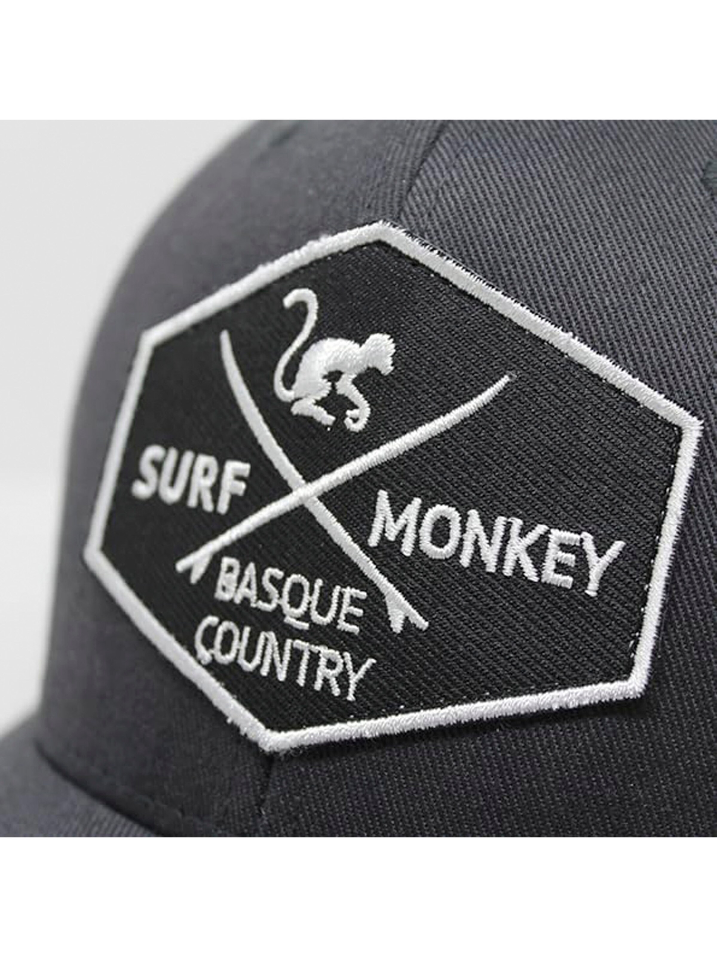 Surf Monkey Athletic Cap in Grey