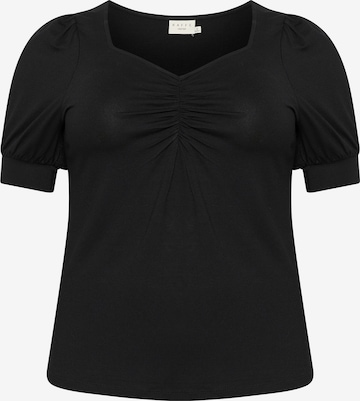 KAFFE CURVE T-Shirt 'Sissy' in Schwarz: predná strana