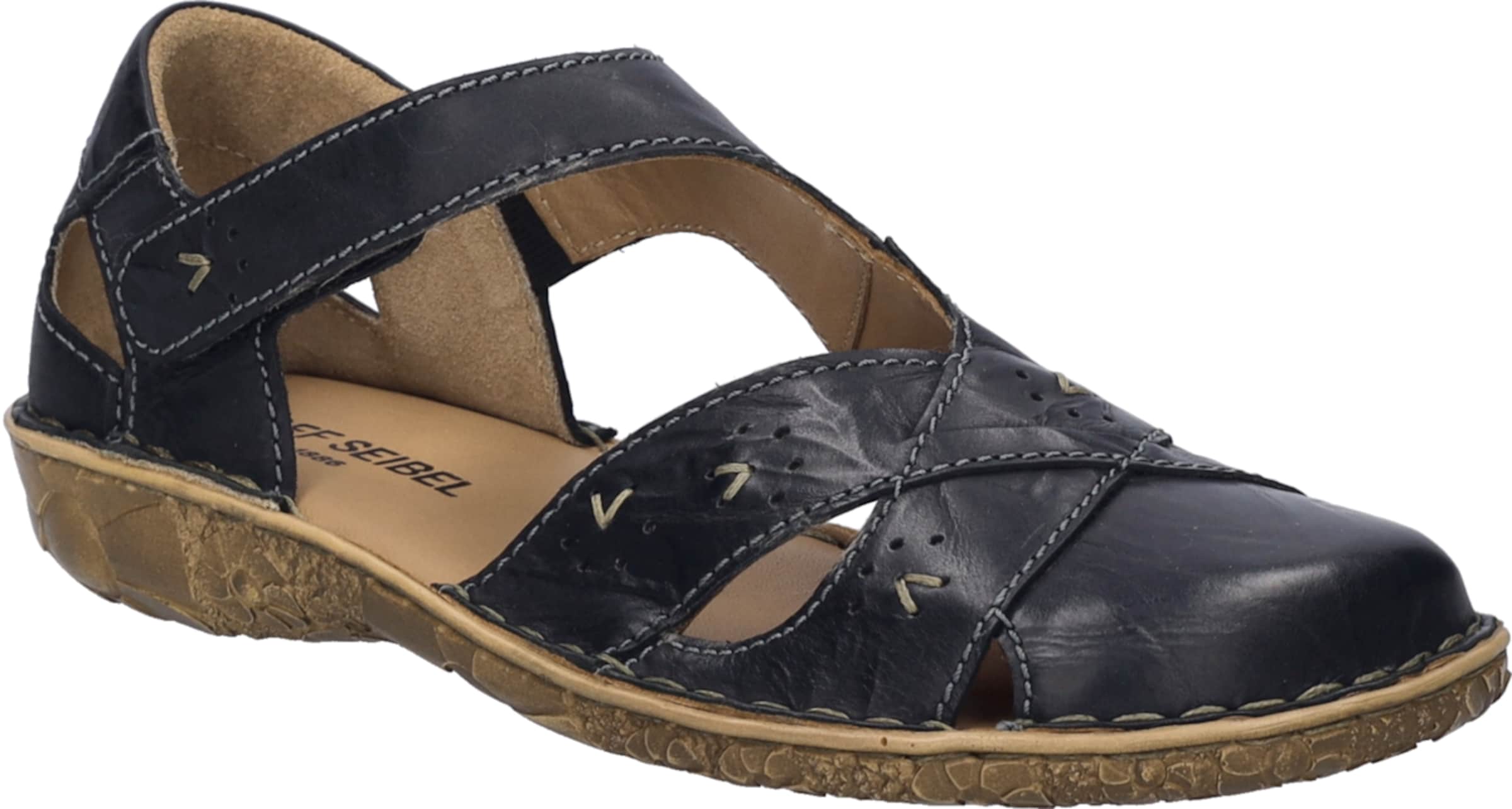 JOSEF SEIBEL Sandale in Schwarz: Vorderseite