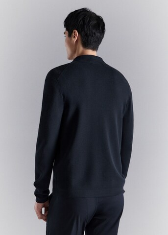 MANGO MAN Strickjacke 'Luxuss' in Blau