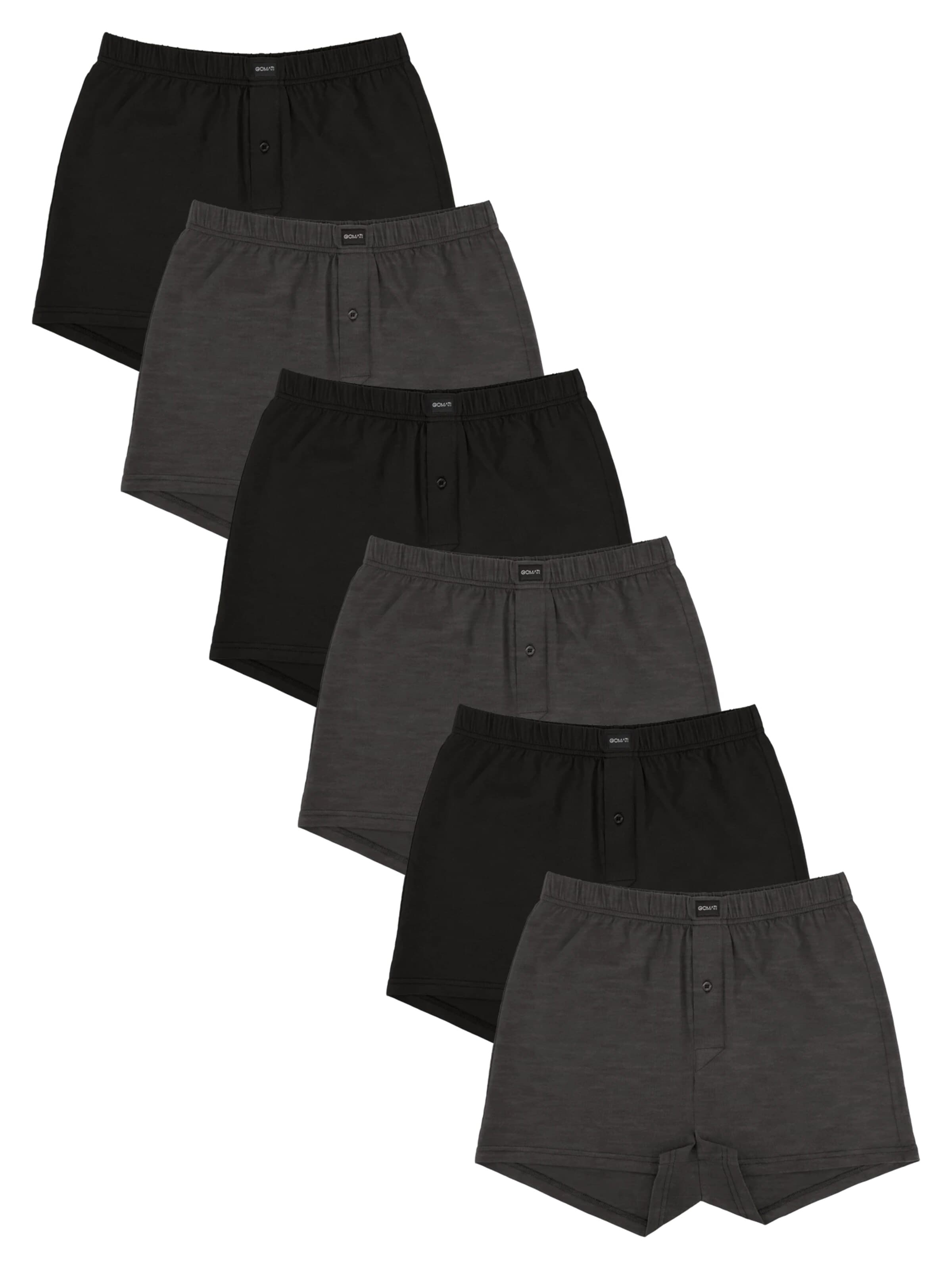 Gomati Boxershorts 'Jersey Line'‌‌‌‌‌‌‌‌ in Grau: Vorderseite
