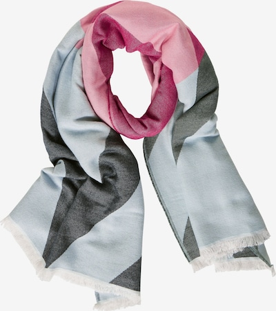 STREET ONE Schal in hellblau / rosa / magenta / schwarz, Produktansicht