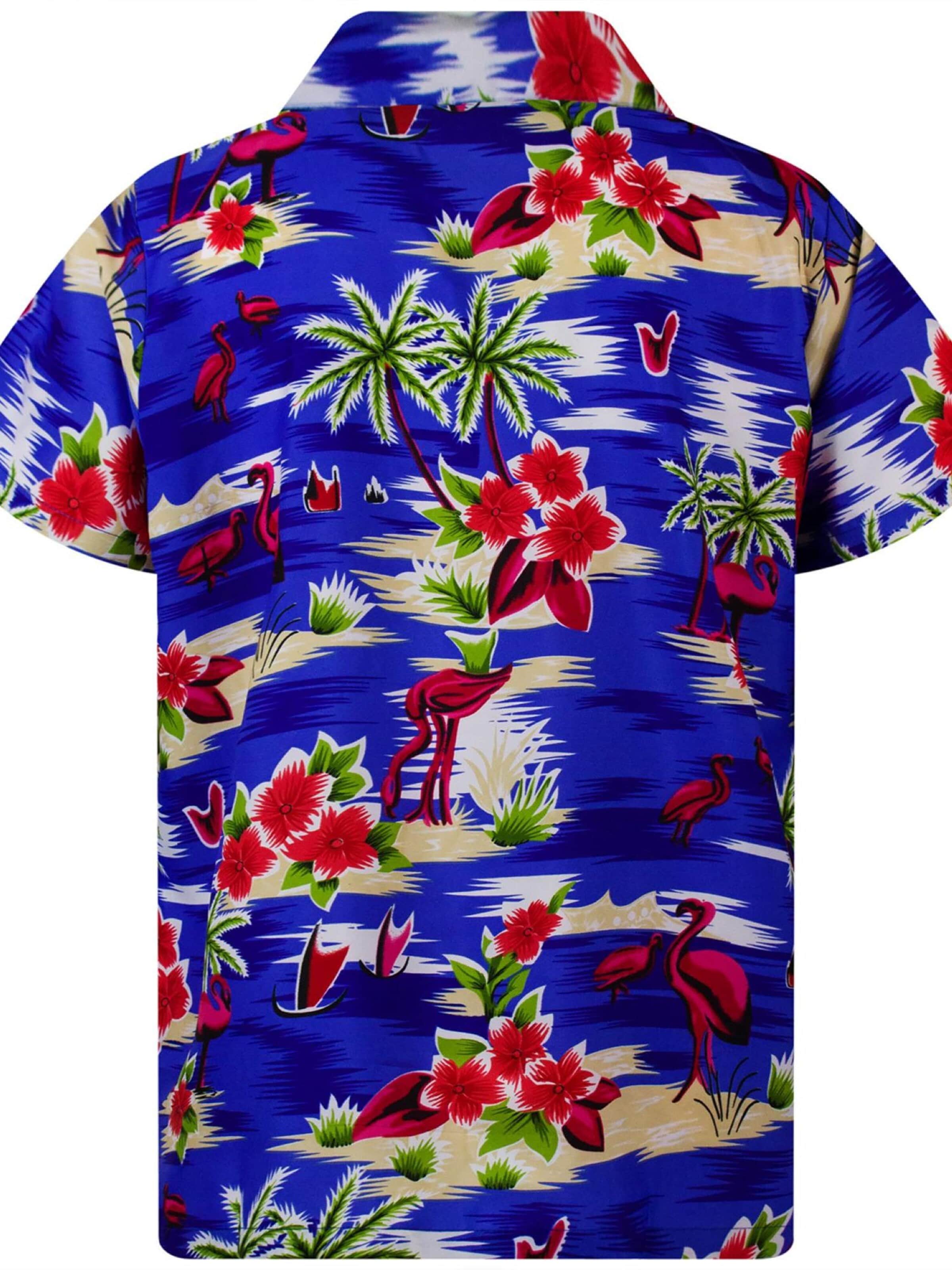 Maglietta 'Flamingos' di King Kameha in blu