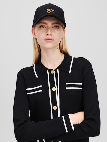 Karl Lagerfeld Cap 'AUTOGRAPH' in Schwarz: Vorderseite